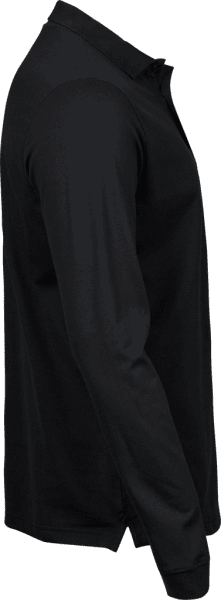 Zoom bild av Luxury Stretch Long Sleeve Polo Black